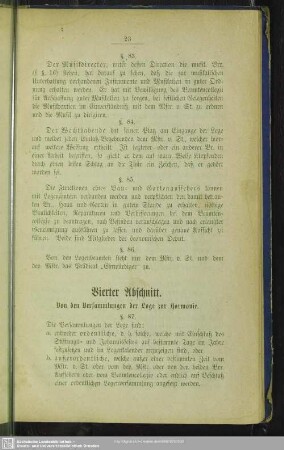 Vierter Abschnitt. Von den Versammlungen der Loge zur Harmonie