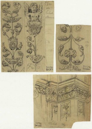 Marienkirche zu Lübeck, Pilasterfüllungen, Blattornament (Füllung), Kapitell (Pilaster)