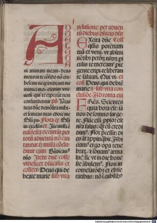 Missale speciale Herbipolense : mit Mandat von Rudolf von Scherenberg, Bischof von Würzburg, Würzburg 8. 3. 1495. Holzschnitte von Michael Wolgemut