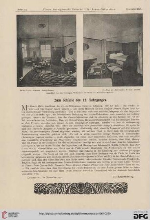 Zum Schlusse des XII. Jahrganges