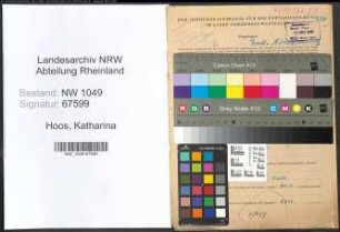 Entnazifizierung Katharina Hoos , geb. 20.05.1913 ()