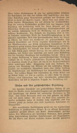 Wesen und Art geschlechtlicher Erziehung