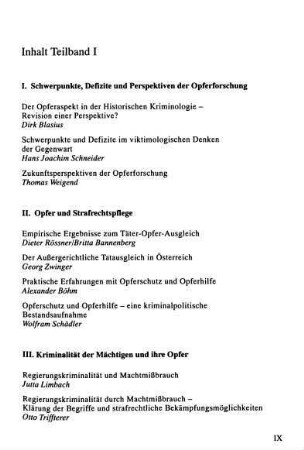 Inhalt Teilband I