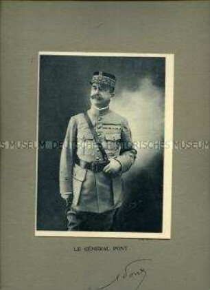 Uniformdarstellung, Porträtfoto, Ferdinand Auguste Pont in Generalsuniform, Frankreich, 1918/1923 .