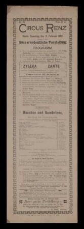 Circus Renz, Wien, 1889