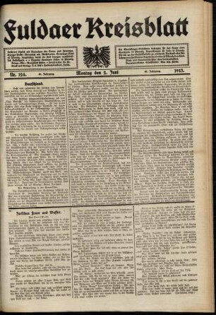 Ausgabe vom Montag, den 02. Juni 1913.