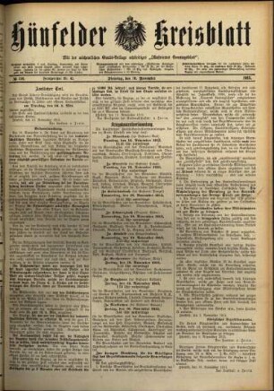 Ausgabe vom Dienstag, den 16. November 1915.
