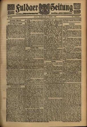 Dritte Ausgabe vom Samstag, den 09. Oktober 1909.