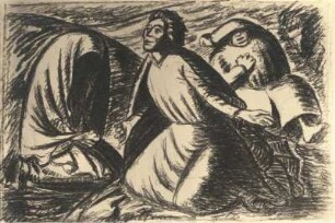 Hoffnung und Verzweiflung II (Erleben) : Hoffnung und Verzweiflung II (Erleben). Lithografie; 310 x 458 mm (1931; E. Barlach)