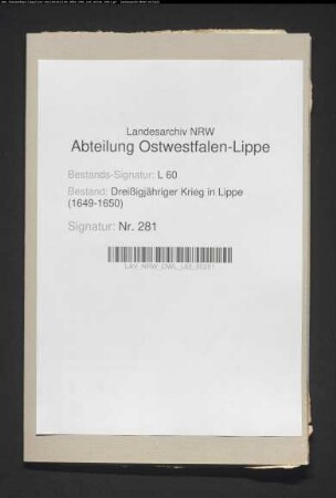 Kriegskontributionsrechnung 1640-1643