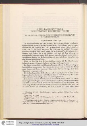 2. Das Erzstift Mainz im Gefolge der kaiserlichen Politik