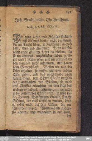 Joh. Arnds wahr. Christenthum. Lib. I. Cap. XXXVIII.