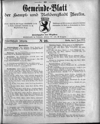 1912,23: No. 23, 9. Juni 1912