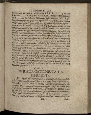 Caput II.; Caput III.; De Justificationis Causa Efficiente; De Causa Meritoria Justificationis.