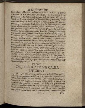 Caput II.; Caput III.; De Justificationis Causa Efficiente; De Causa Meritoria Justificationis.