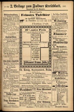 Dritte Ausgabe vom Samstag, den 13. November 1897.