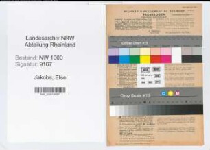 Entnazifizierung Else Jakobs, geb. 19.12.1911 (Bueroangestellte)