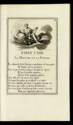 Fable LXIII. La Mouche Et La Fourmi.