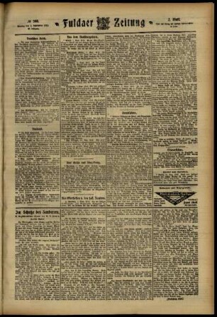 Zweite Ausgabe vom Montag, den 02. September 1912.