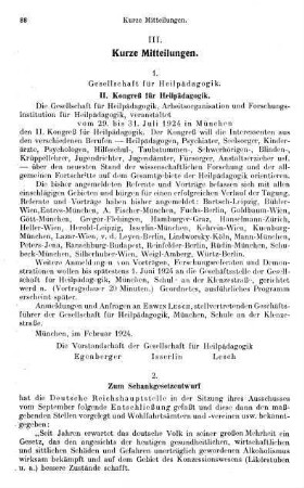 88-89, III. Kurze Mitteilungen