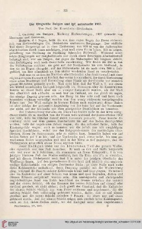Die Ringwälle Buigen und Ipf, untersucht 1907