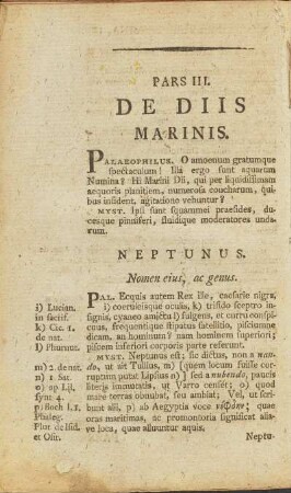 Pars III. De Diis Marinis.