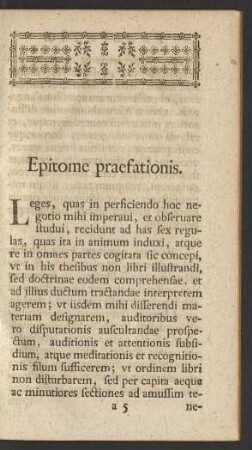 Epitome praefationis