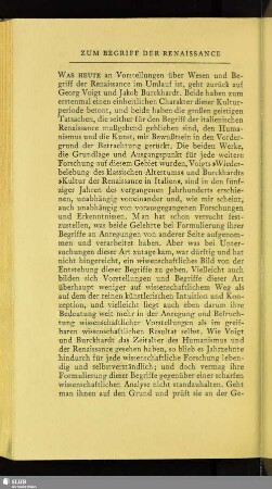 Zum Begriff Der Renaissance