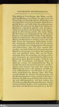 Zum Begriff Der Renaissance