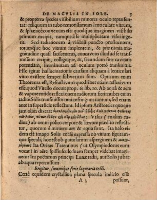 De maculis in sole animadversis, &, tanquam ab Apelle in tabula spectandum in publica luce expositis, Batavi dissertatiuncula : ad amplissimum, nobilissimumque virum Cornelium vander Milium