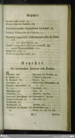 Register der vornehmsten Personen und Sachen