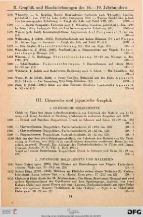 Japanische Holzschnitte und Malereien (Nr. 1611-1632)