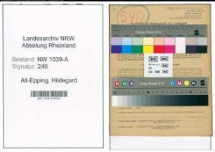 Entnazifizierung Hildegard Alt-Epping , geb. 27.03.1920 (Lehrerin)