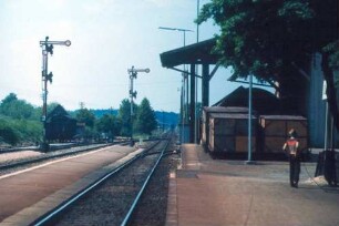 Blaufelden Bahnsteig Laderampe Güterschuppen Stückgutbehälter Ausfahrsignale
