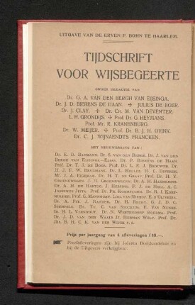 Tijdschrift voor Wijsbeergeerte