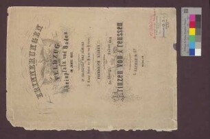 Titelblatt der "Erinnerungen an den Feldzug in der Rheinpfalz und Baden im Jahre 1849" nach Originalen von Friedrich Kaiser, hg. vom Prinzen von Preußen.