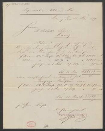 Brief an B. Schott's Söhne : 28.05.1889