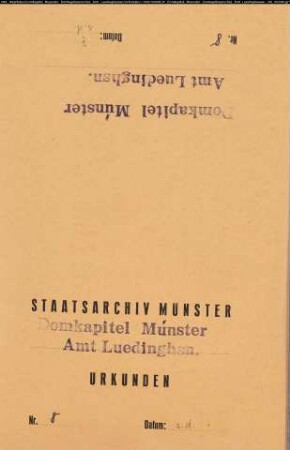 Vasallenregister der Herren von Lüdinghausen.