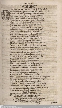 In Commendationem Operis CARMEN JOH. GABRIELIS MAJERI, Helv. P. L. C.