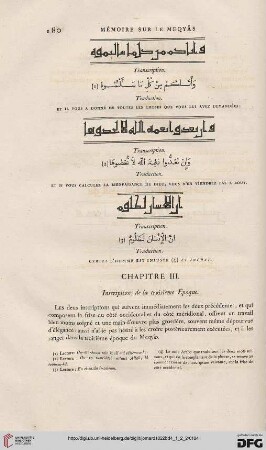 Chapitre III: Inscriptions de la troisième époque