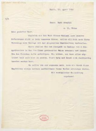 Brief an Rudi Stephan : 29.04.1914