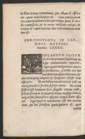 Chrysostomus In Cap. XXVI. Matthei. Homilia. LXXXIII.