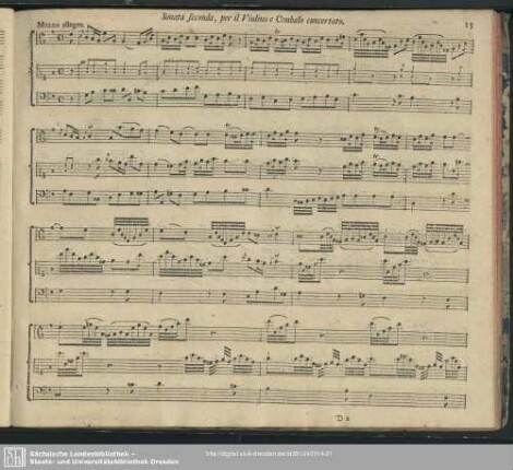 Sonata seconda, per il Violino e Cembalo concertato