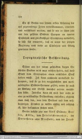 Topographische Beschreibung