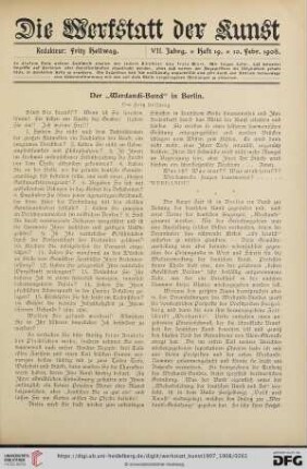Der "Werdandi-Bund" in Berlin