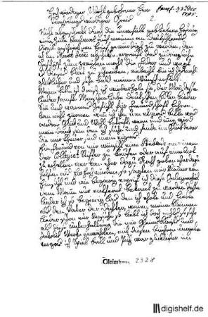 2: Brief von Sophie Eleonore Kortzfleisch an Johann Wilhelm Ludwig Gleim