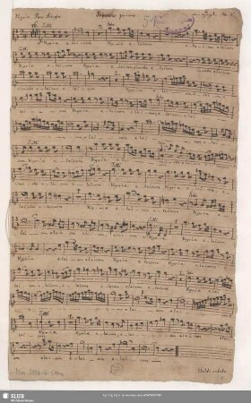 Masses - Mus.3356-D-514a : V (4), Coro, orch - B|b; Hob XXII:14