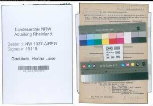 Entnazifizierung Hertha Luise Goebbels , geb. 04.02.1896 ()