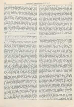 182-183 [Rezension] Kundsin, Karl, Topologische Überlieferungsstoffe im Johannes-Evangelium