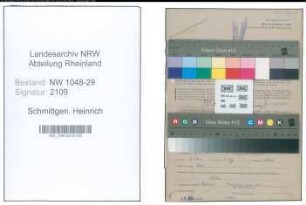 Entnazifizierung Heinrich Schmittgen , geb. 07.04.1897 (Beamter)
